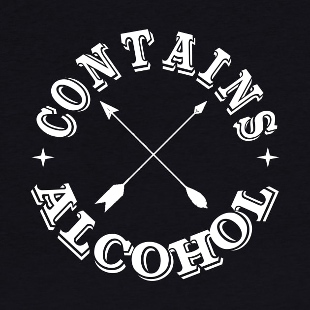 funny drinking logo contains alcohol by pickledpossums